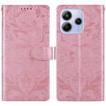 For Xiaomi Redmi Note 14 4G (164.84mm) Leather Case Imprinted Floral Pattern Wallet Stand Flip Phone Cover