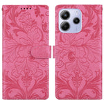 For Xiaomi Redmi Note 14 4G (164.84mm) Leather Case Imprinted Floral Pattern Wallet Stand Flip Phone Cover