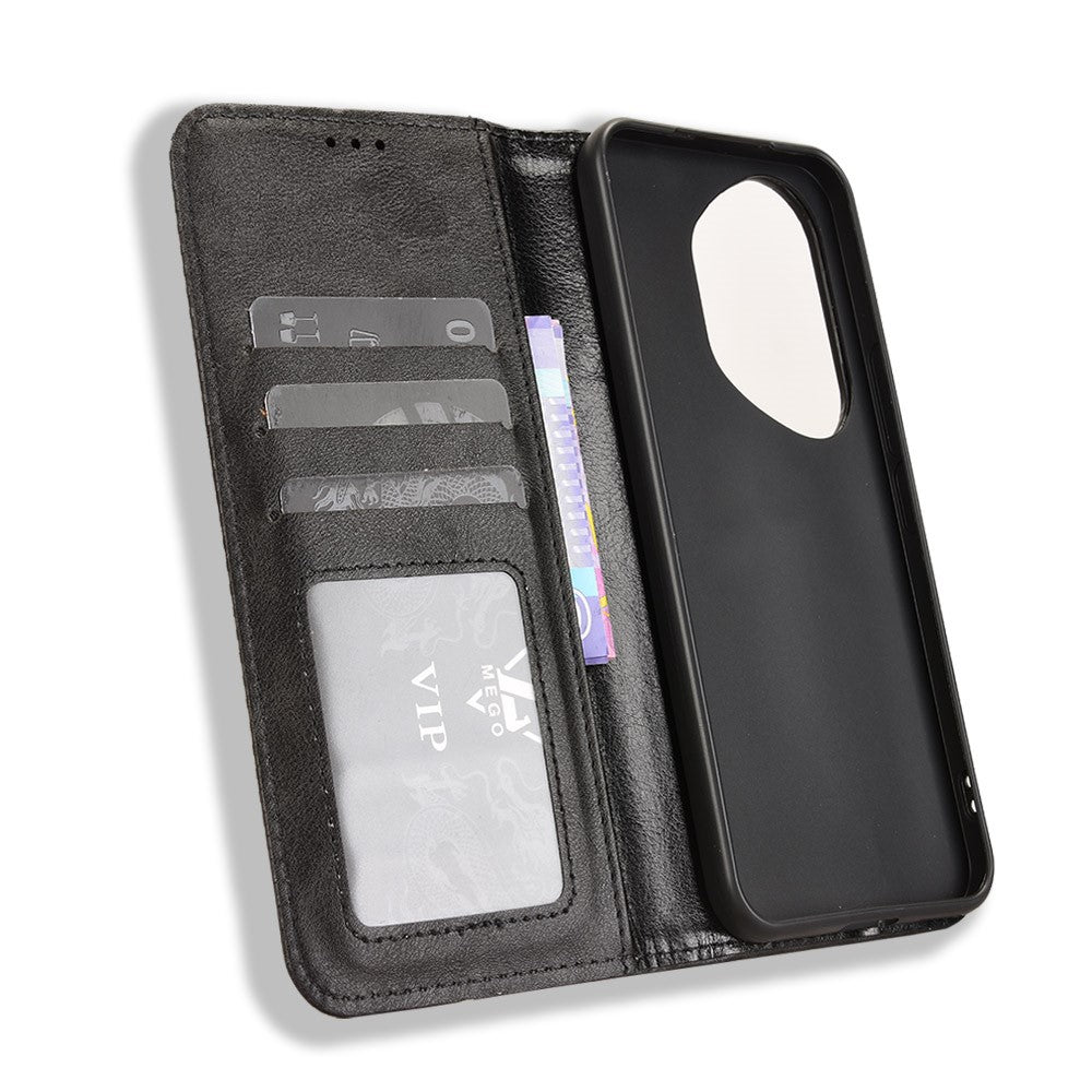 For Honor 400 Pro 5G (Global) Leather Case Wallet Stand Retro Texture Phone Cover