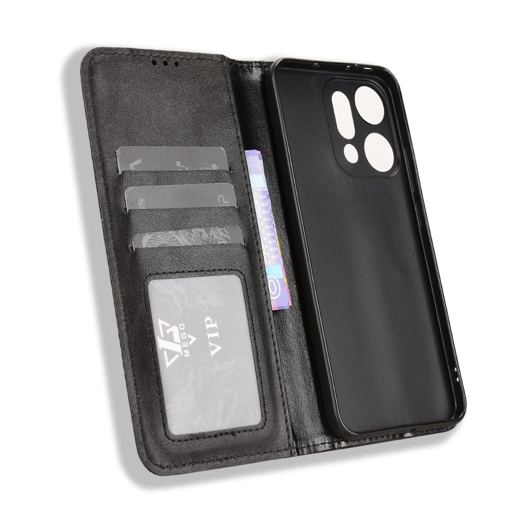 For Oppo Reno14 Pro 5G (Global) Leather Case Wallet Stand Retro Texture Phone Cover