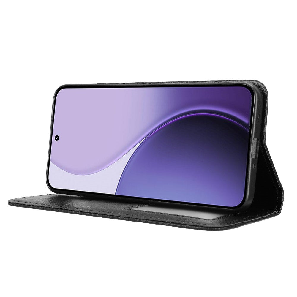 For Oppo Reno14 Pro 5G (Global) Leather Case Wallet Stand Retro Texture Phone Cover