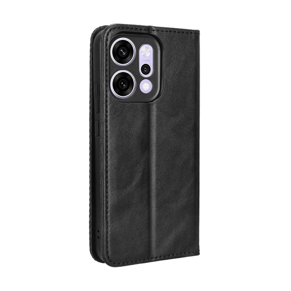 For Oppo Reno14 Pro 5G (Global) Leather Case Wallet Stand Retro Texture Phone Cover