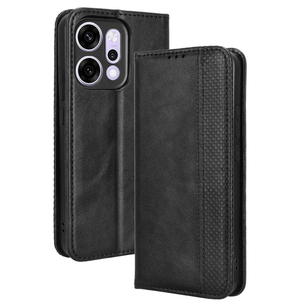 For Oppo Reno14 Pro 5G (Global) Leather Case Wallet Stand Retro Texture Phone Cover