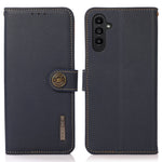 KHAZNEH för Samsung Galaxy A18 5G / A18 4G / A17 5G / A17 4G / A26 5G-skal i äkta nötskinn med RFID-blockerande plånboksfodral.