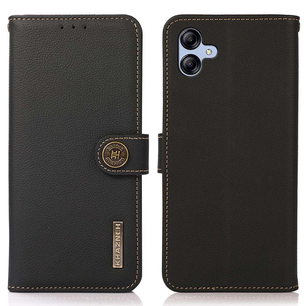 KHAZNEH for Samsung Galaxy A08 5G / A08 4G / A07 5G / A07 4G / A06 5G / A06 4G Case Genuine Cow Leather RFID Blocking Wallet Phone Cover