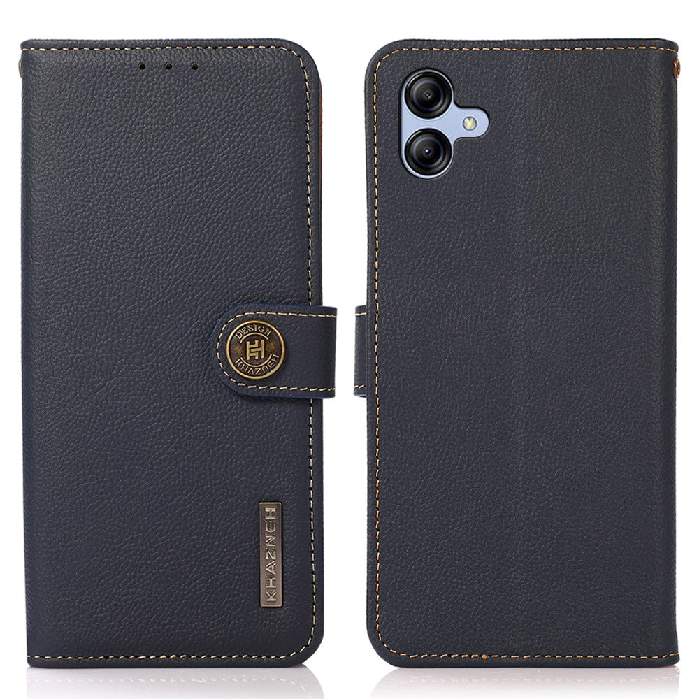 KHAZNEH for Samsung Galaxy A08 5G / A08 4G / A07 5G / A07 4G / A06 5G / A06 4G Case Genuine Cow Leather RFID Blocking Wallet Phone Cover