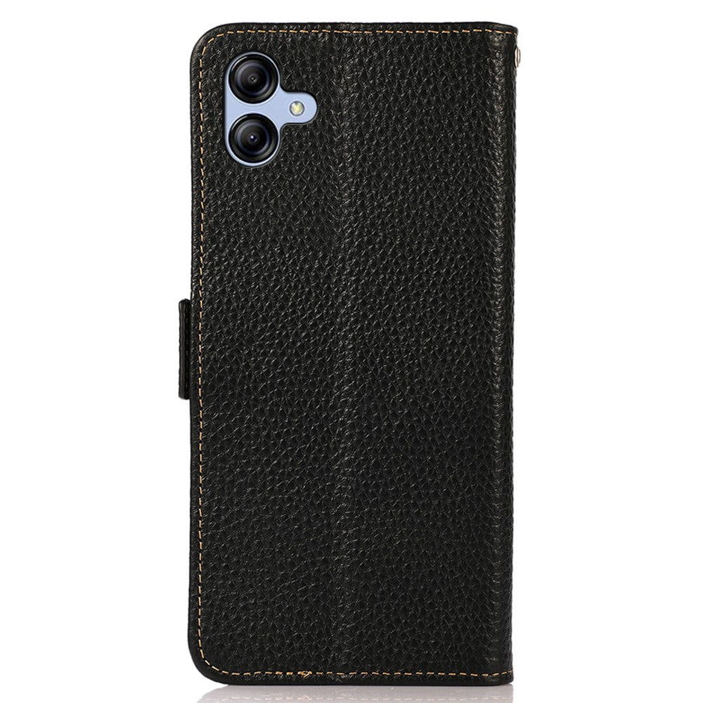 KHAZNEH for Samsung Galaxy A08 5G / A08 4G / A07 5G / A07 4G / A06 5G / A06 4G Phone Case Genuine Cow Leather Cover RFID Blocking
