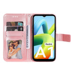 For Xiaomi Redmi A1 4G / A2 4G Case Floral Pattern PU Leather Wallet Stand Phone Cover