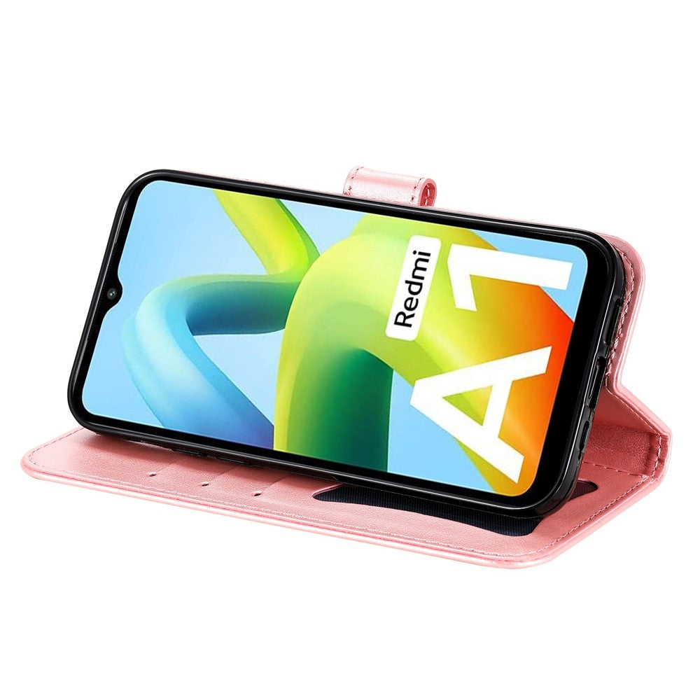 For Xiaomi Redmi A1 4G / A2 4G Case Floral Pattern PU Leather Wallet Stand Phone Cover