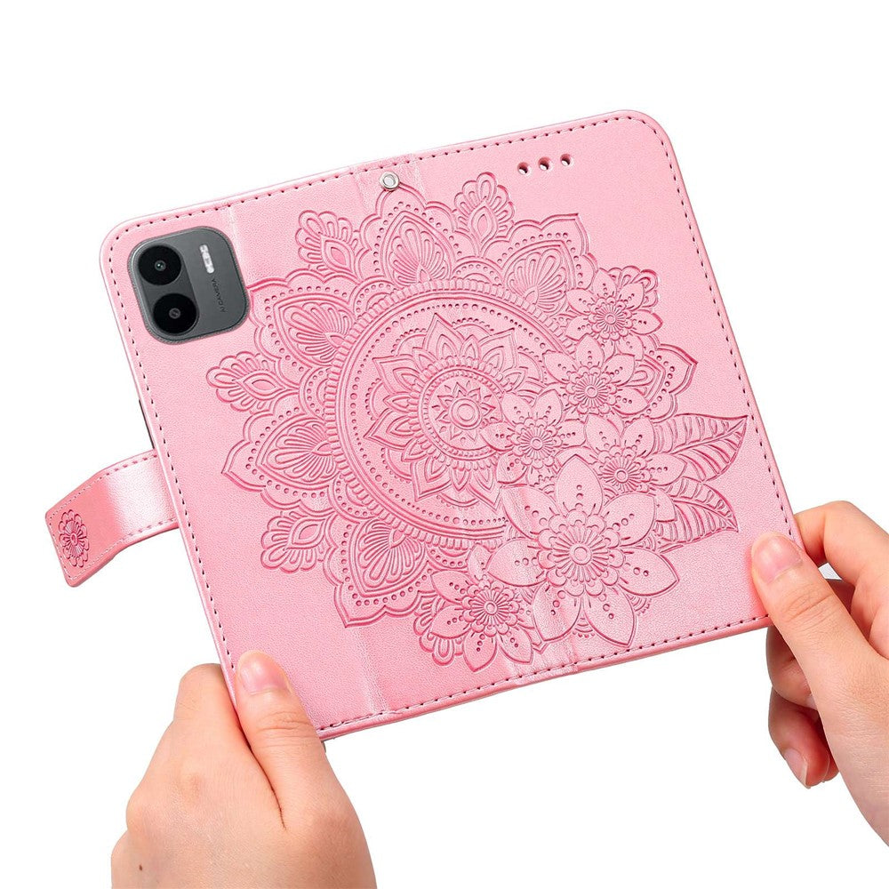For Xiaomi Redmi A1 4G / A2 4G Case Floral Pattern PU Leather Wallet Stand Phone Cover