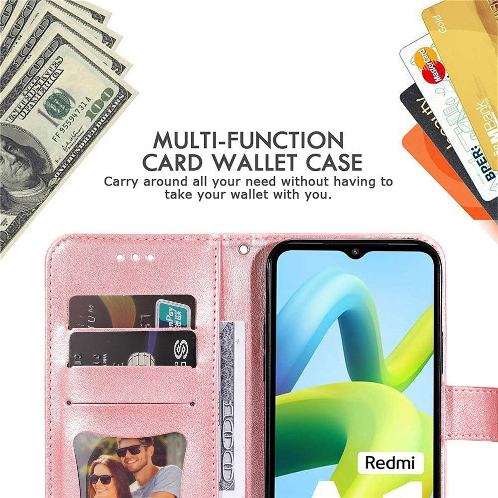 For Xiaomi Redmi A1 4G / A2 4G Case Floral Pattern PU Leather Wallet Stand Phone Cover