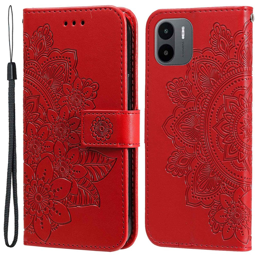 For Xiaomi Redmi A1 4G / A2 4G Case Floral Pattern PU Leather Wallet Stand Phone Cover