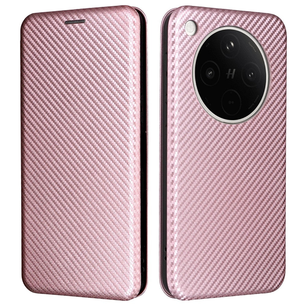 For Oppo Find X8s+ 5G Case Carbon Fiber Texture Drop-Proof PU Leather Phone Cover