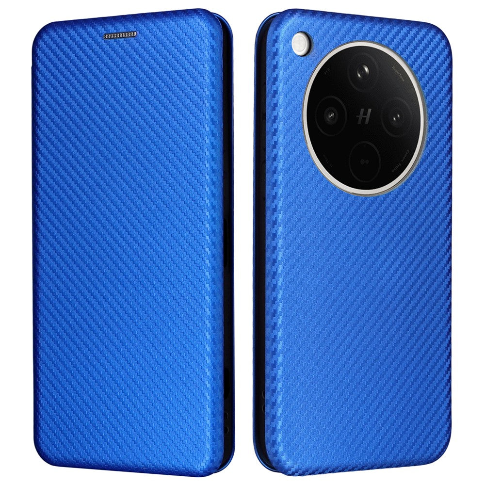 For Oppo Find X8s+ 5G Case Carbon Fiber Texture Drop-Proof PU Leather Phone Cover