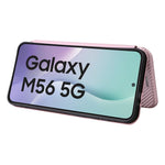 For Samsung Galaxy M56 5G Case Carbon Fiber Texture Drop-Proof PU Leather Phone Cover