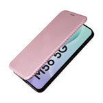 For Samsung Galaxy M56 5G Case Carbon Fiber Texture Drop-Proof PU Leather Phone Cover