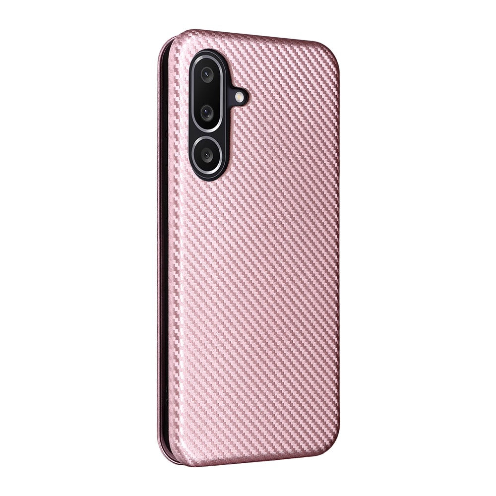 For Samsung Galaxy M56 5G Case Carbon Fiber Texture Drop-Proof PU Leather Phone Cover