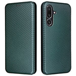 For Samsung Galaxy M56 5G Case Carbon Fiber Texture Drop-Proof PU Leather Phone Cover