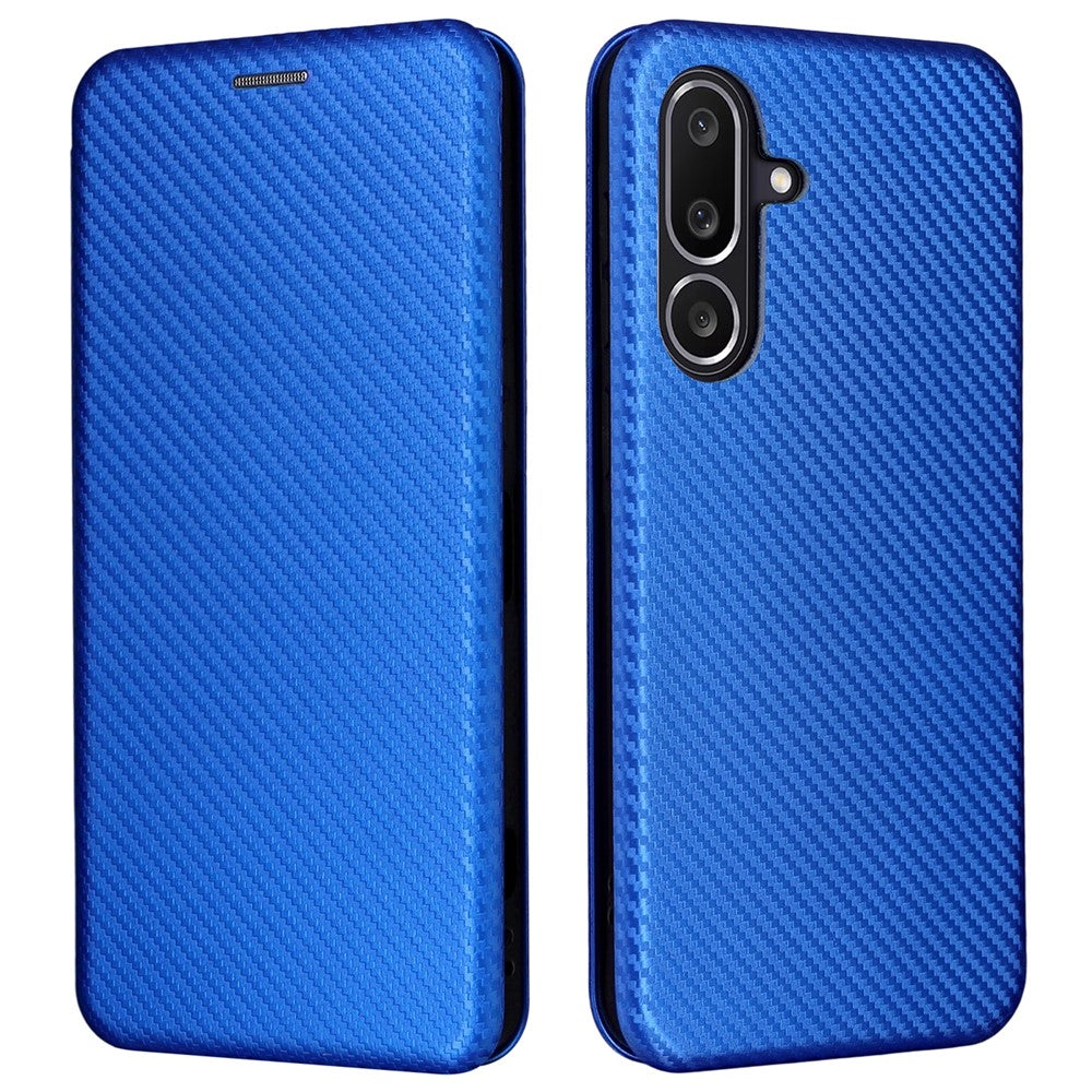 For Samsung Galaxy M56 5G Case Carbon Fiber Texture Drop-Proof PU Leather Phone Cover