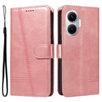 Xiaomi Poco F7 5G / Xiaomi Redmi Turbo 4 Pro 5G Plånboksfodral T-formade linjer Lädermobilskal Stativ