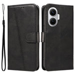 Xiaomi Poco F7 5G / Xiaomi Redmi Turbo 4 Pro 5G Plånboksfodral T-formade linjer Lädermobilskal Stativ