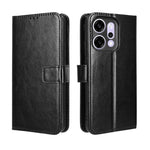 For Oppo Reno14 Pro 5G (Global) PU Leather Case with Strap Crazy Horse Texture Phone Wallet Cover