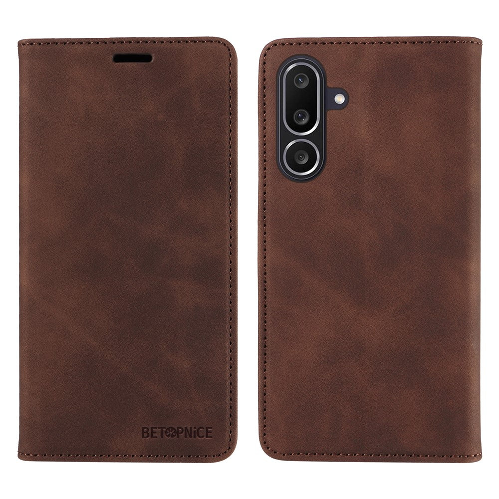 BETOPNICE For Samsung Galaxy M56 5G Case  Magnetic Closure RFID Blocking Wallet Stand Leather Phone Cover