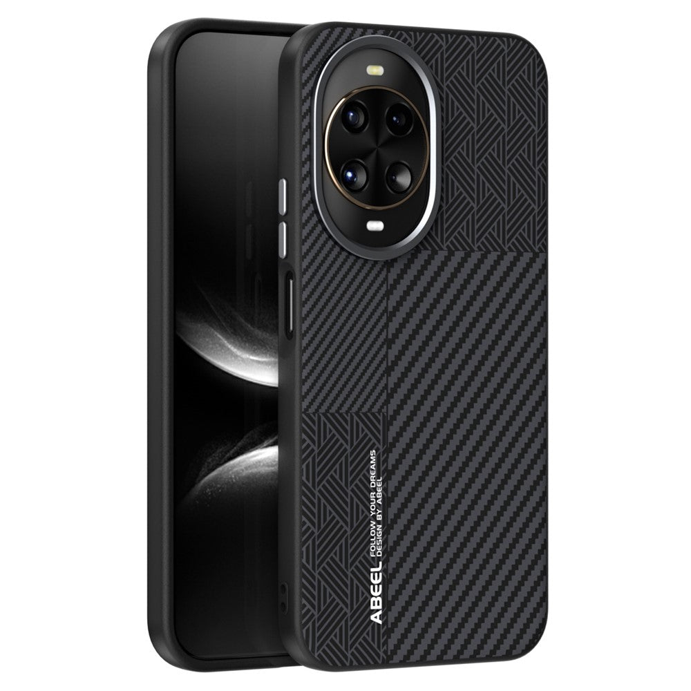 ABEEL Magnetiskt Skal För Huawei Nova 14 5G PC + TPU + Aluminiumlegering + PU-läder Slimt mobilskal