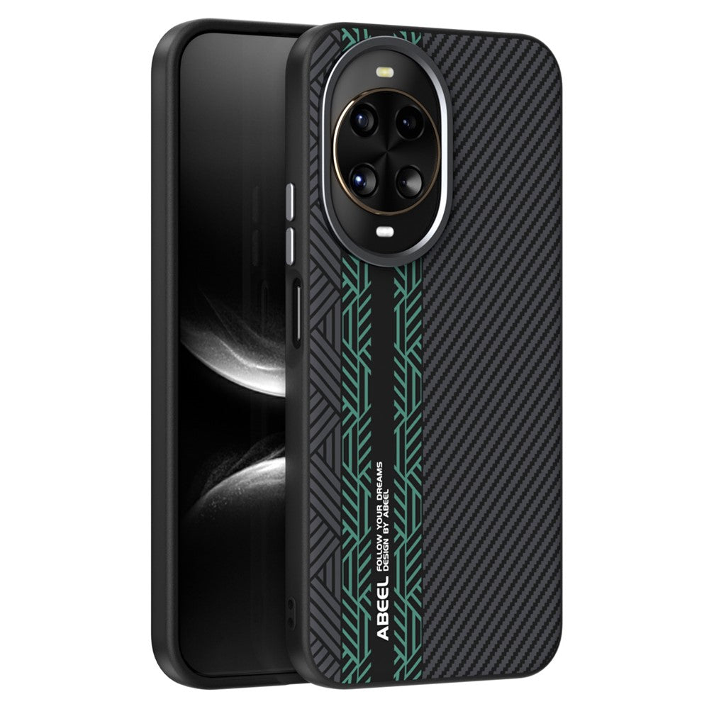ABEEL Magnetiskt Skal För Huawei Nova 14 5G PC + TPU + Aluminiumlegering + PU-läder Slimt mobilskal