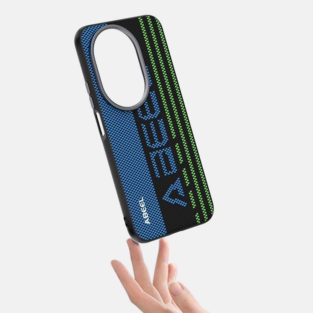 ABEEL For Huawei nova 14 Pro 5G Magnetic Case Micro-Embossing 6D Printed PC TPU Aluminum Alloy Leather Phone Cover