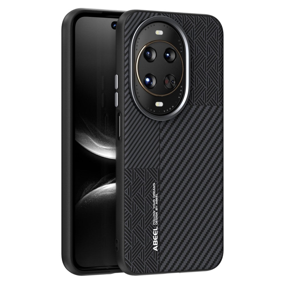 ABEEL For Huawei nova 14 Ultra 5G Magnetic Case PC + TPU + Aluminum Alloy + PU Leather Slim Phone Back Cover