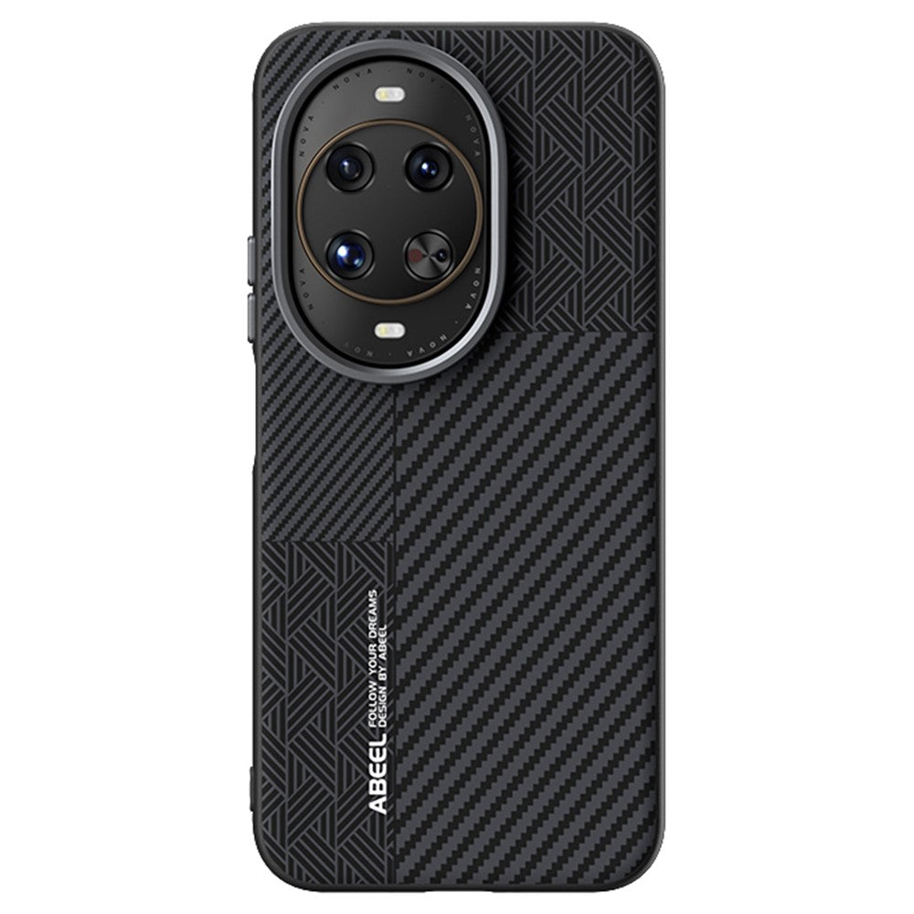 ABEEL For Huawei nova 14 Ultra 5G Magnetic Case PC + TPU + Aluminum Alloy + PU Leather Slim Phone Back Cover