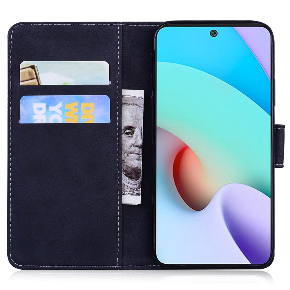 For Xiaomi Redmi A1 4G / A2 4G Magnetic Clasp PU Leather Anti-fall Phone Case Tiger Pattern Imprinted Flip Stand Wallet Cover