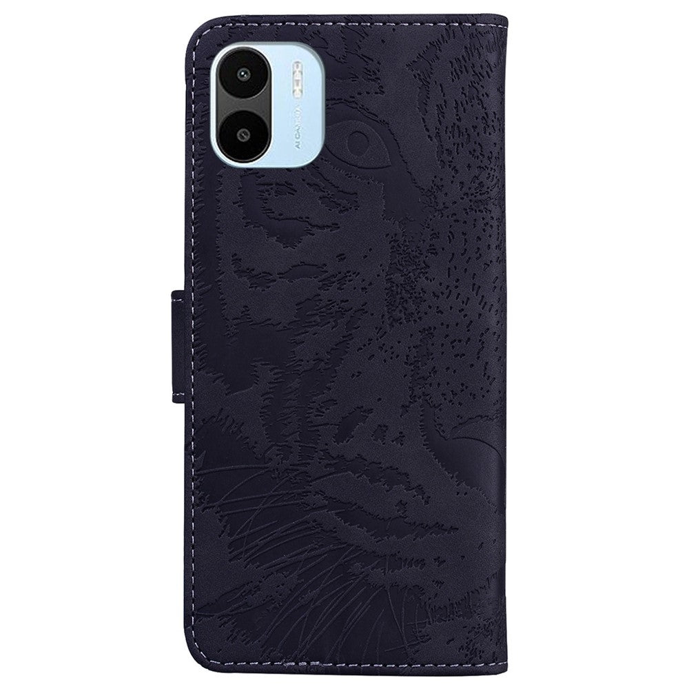 For Xiaomi Redmi A1 4G / A2 4G Magnetic Clasp PU Leather Anti-fall Phone Case Tiger Pattern Imprinted Flip Stand Wallet Cover
