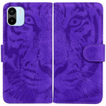 For Xiaomi Redmi A1 4G / A2 4G Magnetic Clasp PU Leather Anti-fall Phone Case Tiger Pattern Imprinted Flip Stand Wallet Cover