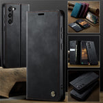 CASEME For Samsung Galaxy S23 Case  033 Series RFID Blocking Wallet Stand Calf Texture Leather Phone Cover