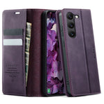 CASEME For Samsung Galaxy S23 Case  033 Series RFID Blocking Wallet Stand Calf Texture Leather Phone Cover