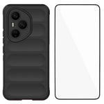 WANLONFENG til Honor 400 Pro 5G (Global), TPU-etui i HD-serien, skridsikkert mobilcover med hærdet glas