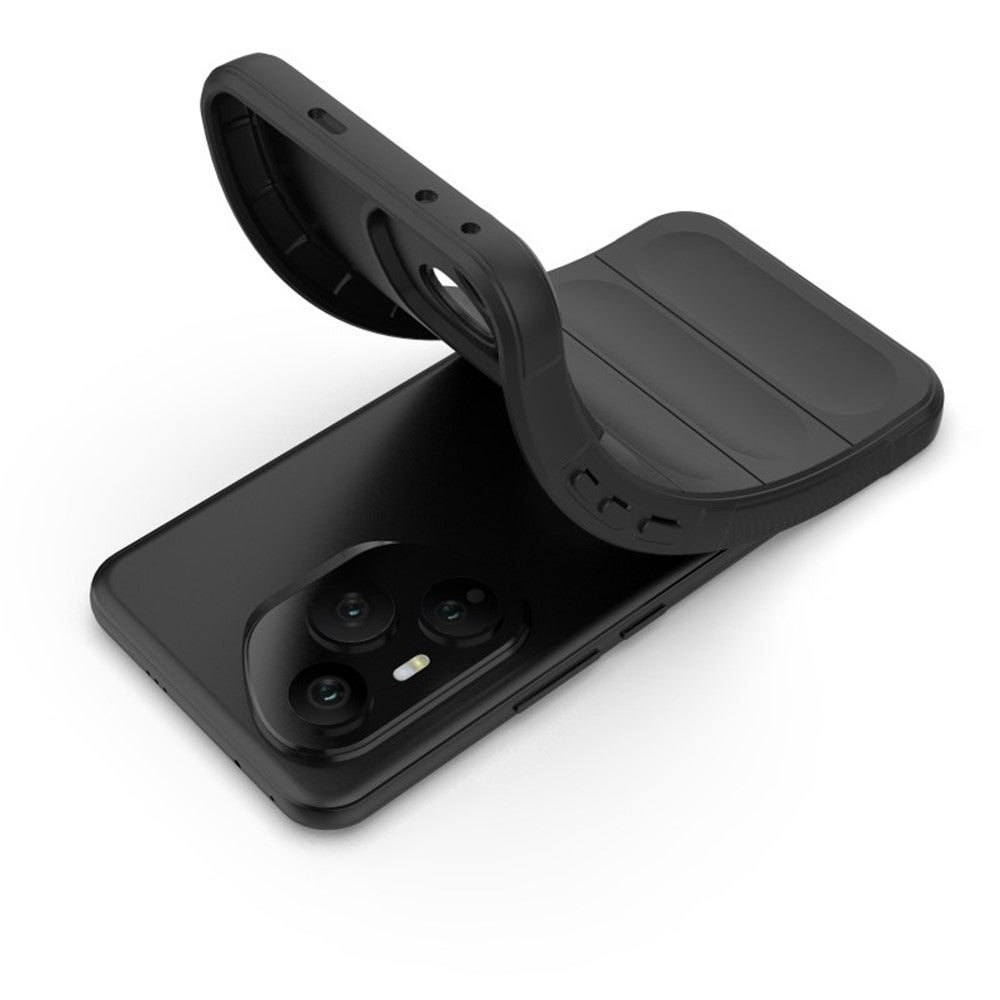 WANLONFENG til Honor 400 Pro 5G (Global), TPU-etui i HD-serien, skridsikkert mobilcover med hærdet glas