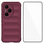WANLONFENG til Honor 400 Pro 5G (Global), TPU-etui i HD-serien, skridsikkert mobilcover med hærdet glas