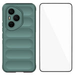 WANLONFENG til Honor 400 Pro 5G (Global), TPU-etui i HD-serien, skridsikkert mobilcover med hærdet glas