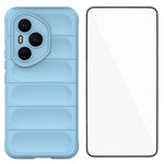 WANLONFENG til Honor 400 Pro 5G (Global), TPU-etui i HD-serien, skridsikkert mobilcover med hærdet glas