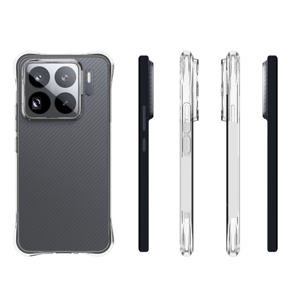 WANLONFENG För Xiaomi 15S Pro TPU-skal WL2-serien 2.0mm mobilskydd med 2 st. härdat glasfilm