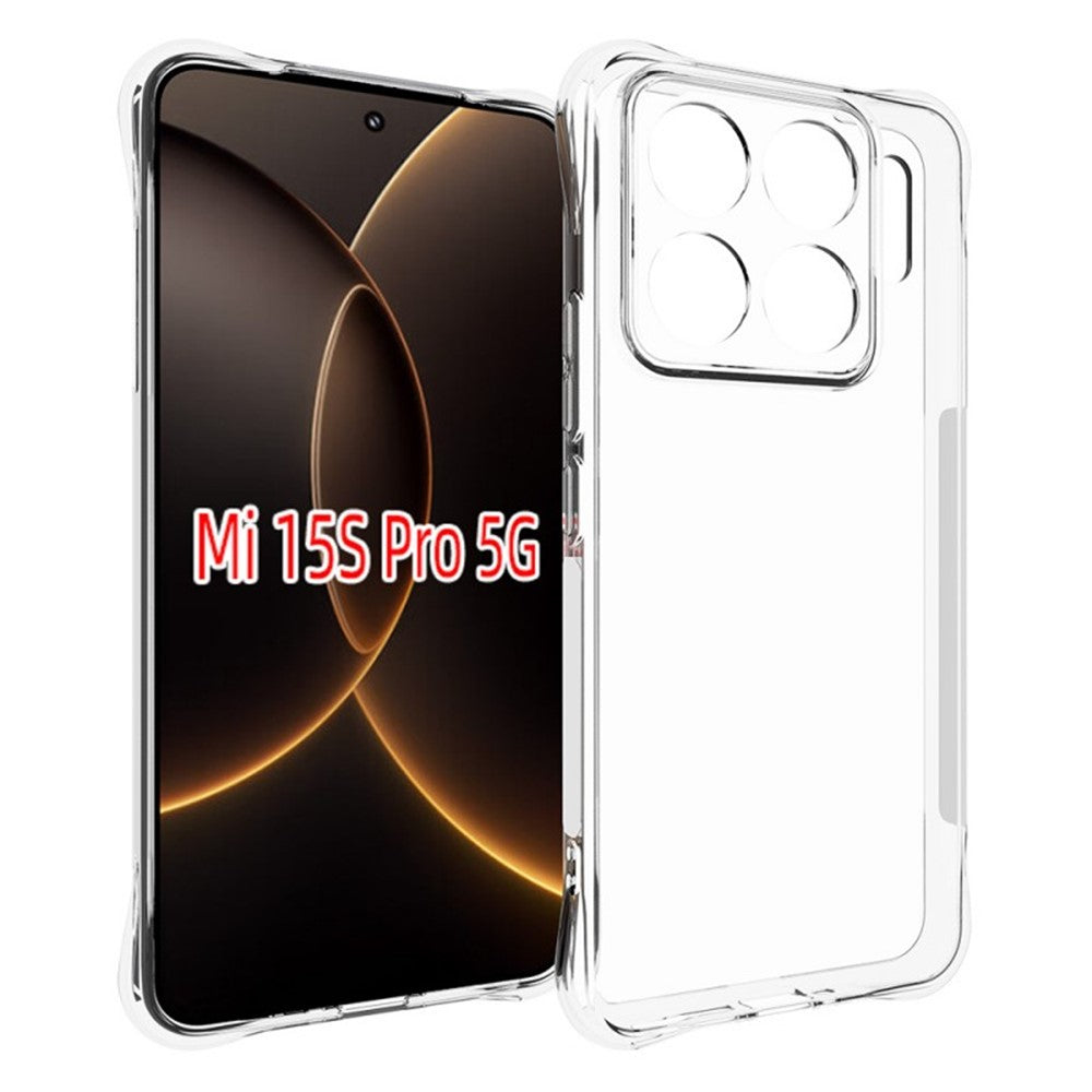 WANLONFENG För Xiaomi 15S Pro TPU-skal WL2-serien 2.0mm mobilskydd med 2 st. härdat glasfilm