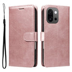 For OnePlus 13T 5G Leather Wallet Case with Strap Solid Color Phone Stand Cover