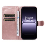 For OnePlus 13T 5G Leather Wallet Case with Strap Solid Color Phone Stand Cover