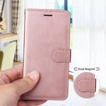 For OnePlus 13T 5G Leather Wallet Case with Strap Solid Color Phone Stand Cover
