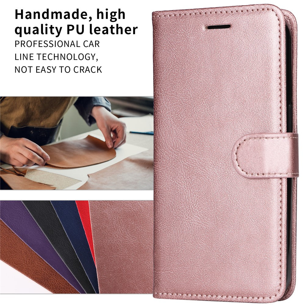 For OnePlus 13T 5G Leather Wallet Case with Strap Solid Color Phone Stand Cover