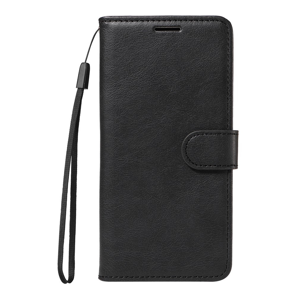 For Xiaomi Poco F7 5G / Xiaomi Redmi Turbo 4 Pro 5G Leather Wallet Case with Strap Solid Color Phone Stand Cover