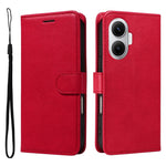 For Xiaomi Poco F7 5G / Xiaomi Redmi Turbo 4 Pro 5G Leather Wallet Case with Strap Solid Color Phone Stand Cover